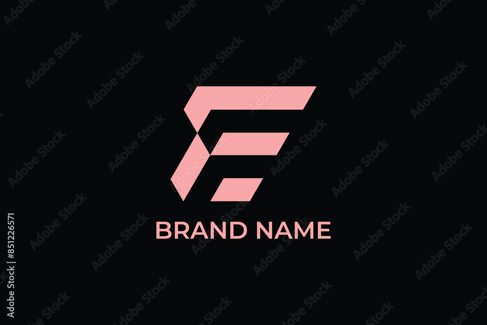 letter E F negative space logo, letter E F modern abstract business logo, letter E F logo best for finance, corporate business letter E F negative space logo, letter E F modern abstract business logo, letter E F logo best for finance, corporate business