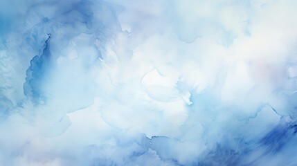blue watercolor painting with soft washes 