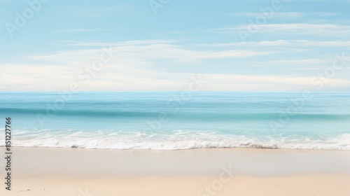 soft sand, and fluffy clouds decorating a bright blue summer sky