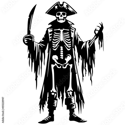 Pirate skeleton silhouette