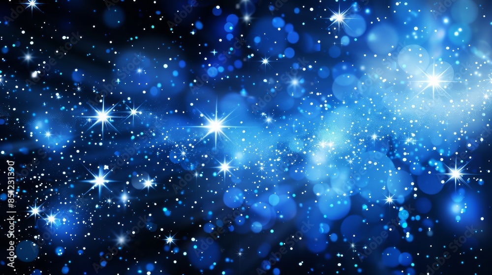 Fototapeta premium Blue and White Lights Background