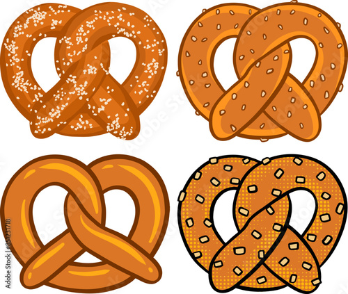 Pretzels Art & Illustration Clipart