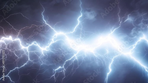 Abstract lightning background with electric effects. photo