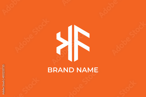 KF or FK logo monogram initials letter concept, Initials Monogram logo KF FK K F, KF, FK, K, F Abstract Letters Logo, KF or FK icon design, fk business logo, fk building logo, fk house logo, fk home
