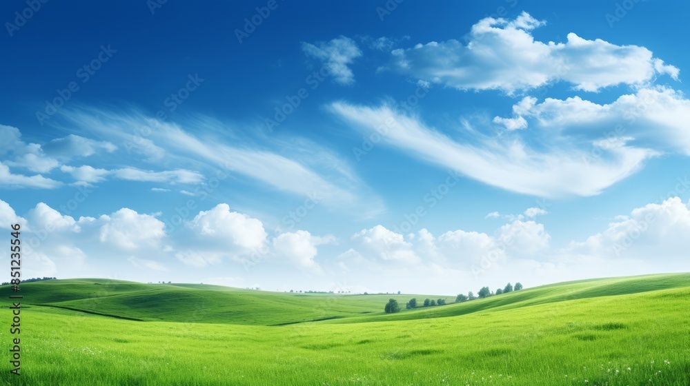 Fototapeta premium field and blue sky