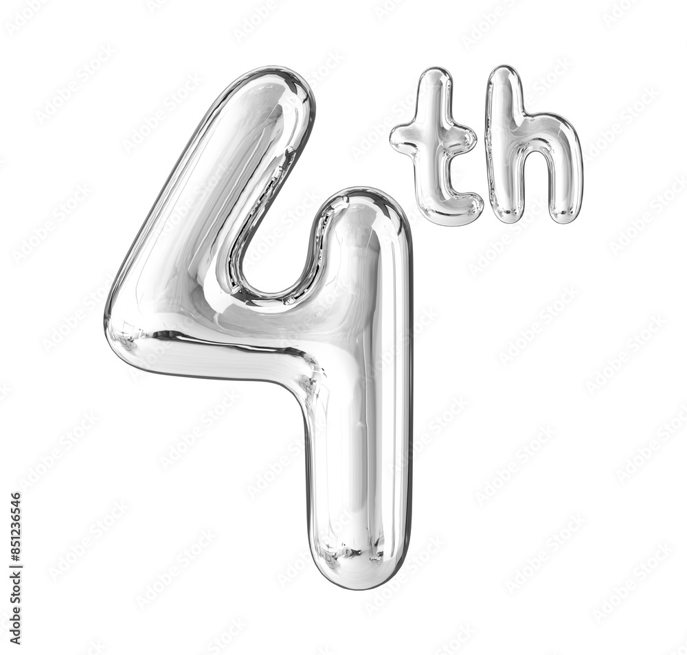 Anniversary Silver Number 4 Anniversary Silver Number 4