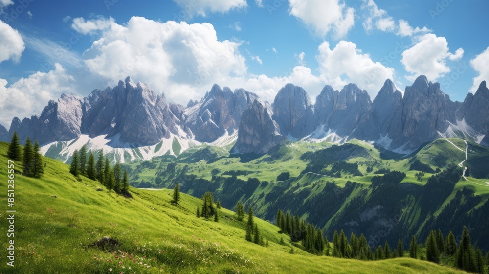 Fototapeta premium landscape in the summer