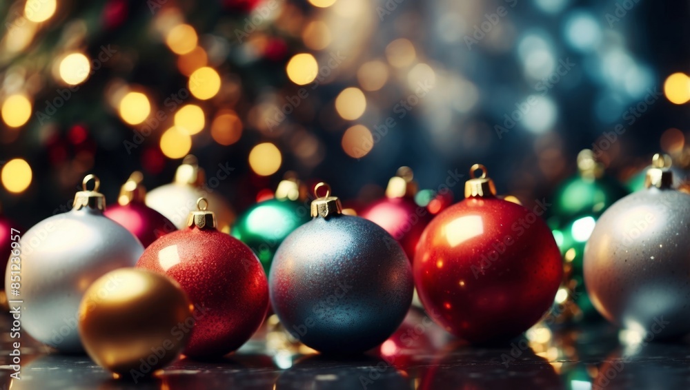Christmas abstract baubles elegant geometric header. Christmas abstract baubles elegant geometric header.