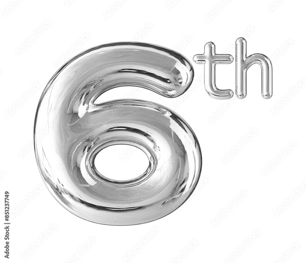 Anniversary Silver Number 6 Anniversary Silver Number 6