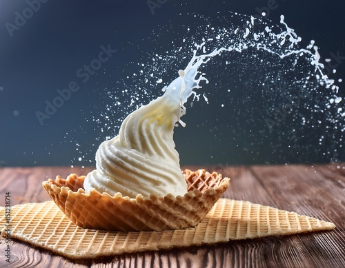 vanilla cream with chocolate
