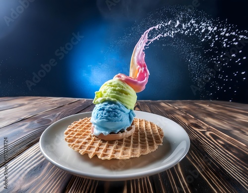 cream cone with chocolate