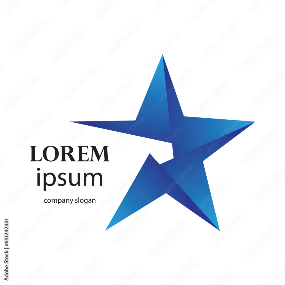 Obraz premium successful victory star logo design