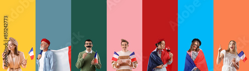 Collage of many French peop...