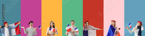 Collage of many French peop...