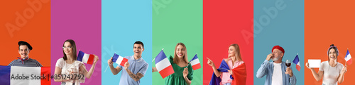 Collage of many French peop...