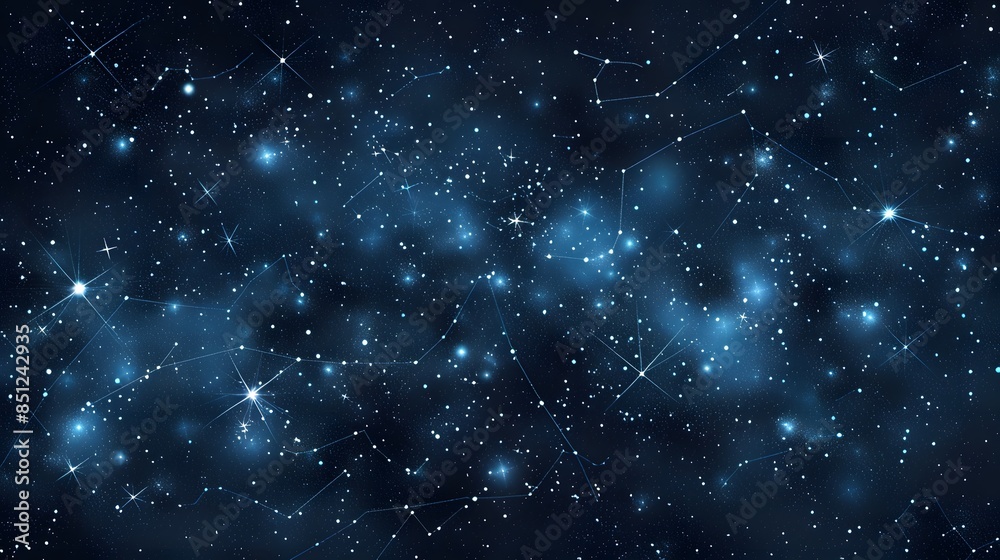 Starry Night Sky with Constellations Starry Night Sky with Constellations