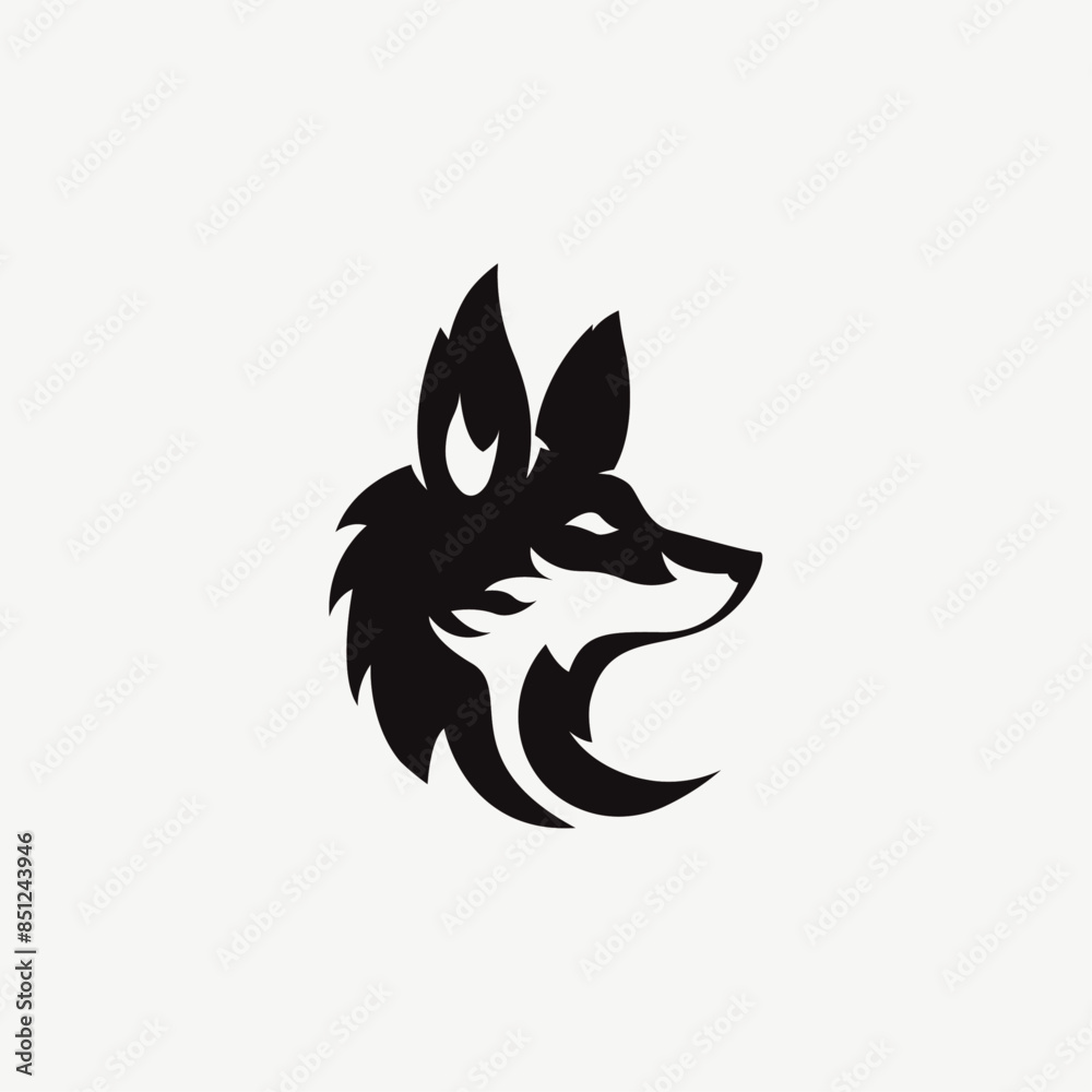 Obraz premium Modern Fennec Fox Logo Vector Illustration
