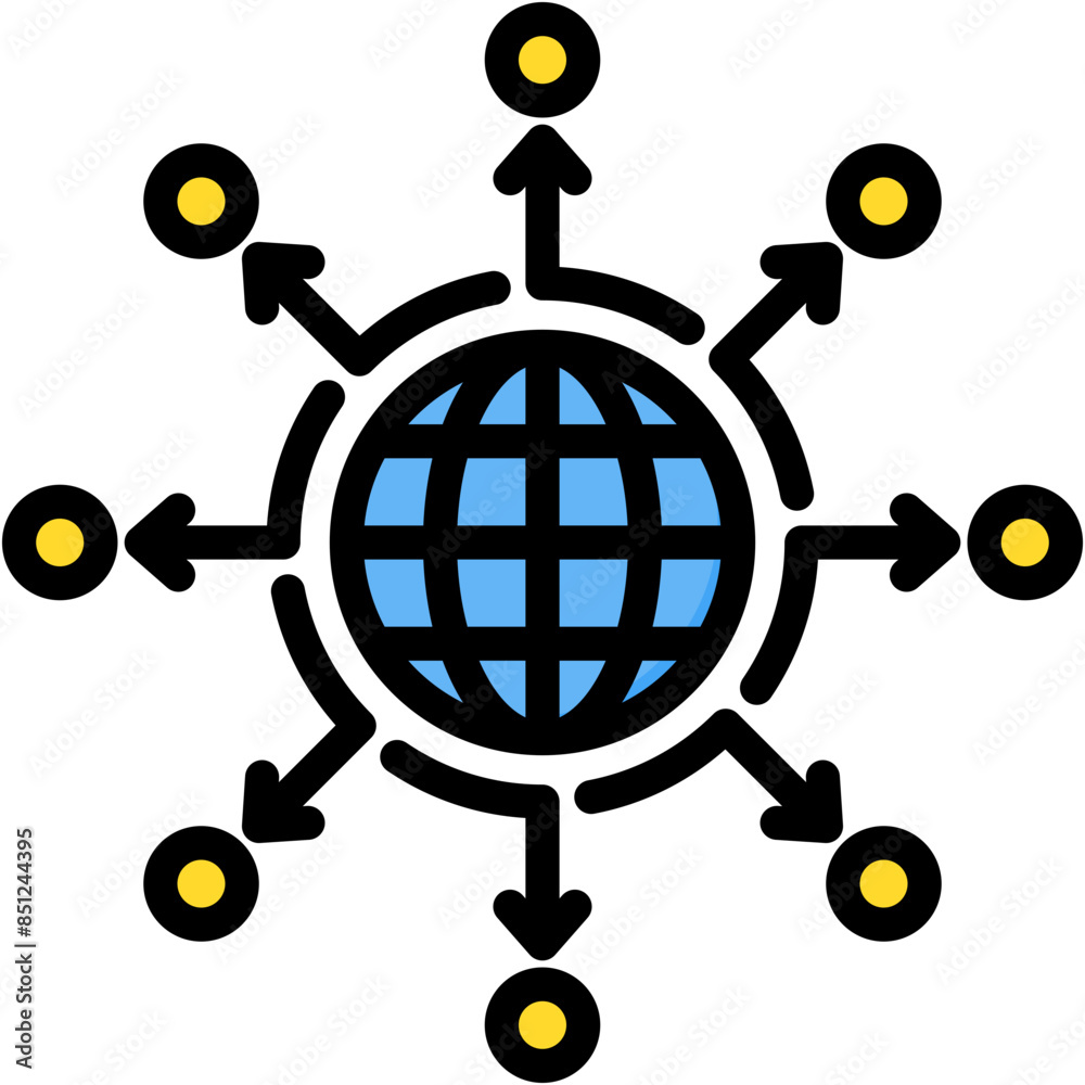 Distribution Network Icon Distribution Network Icon