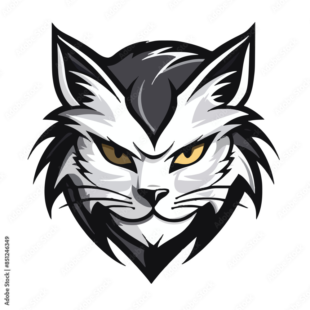 Cat head mascot