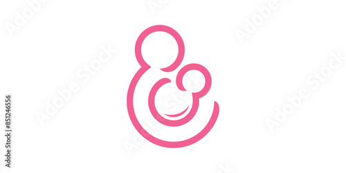 baby and mother logo design, health, care, logo design template, icon, vector, symbol, idea, creative.