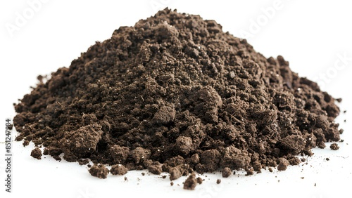pile of soil isolated on white