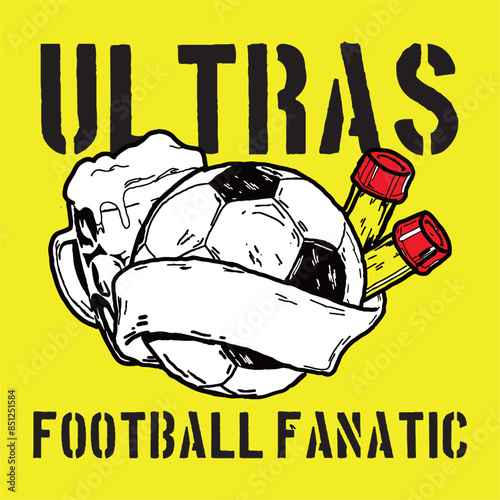Vector Football Fans Ultras Hooligans Fanatic Fans Drawing Illustrator