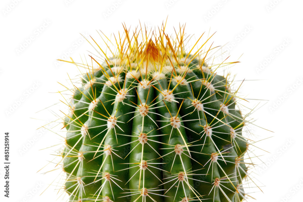 A cactus adorned , blending natural beauty with , isolated on white background A cactus adorned , blending natural beauty with , isolated on white background