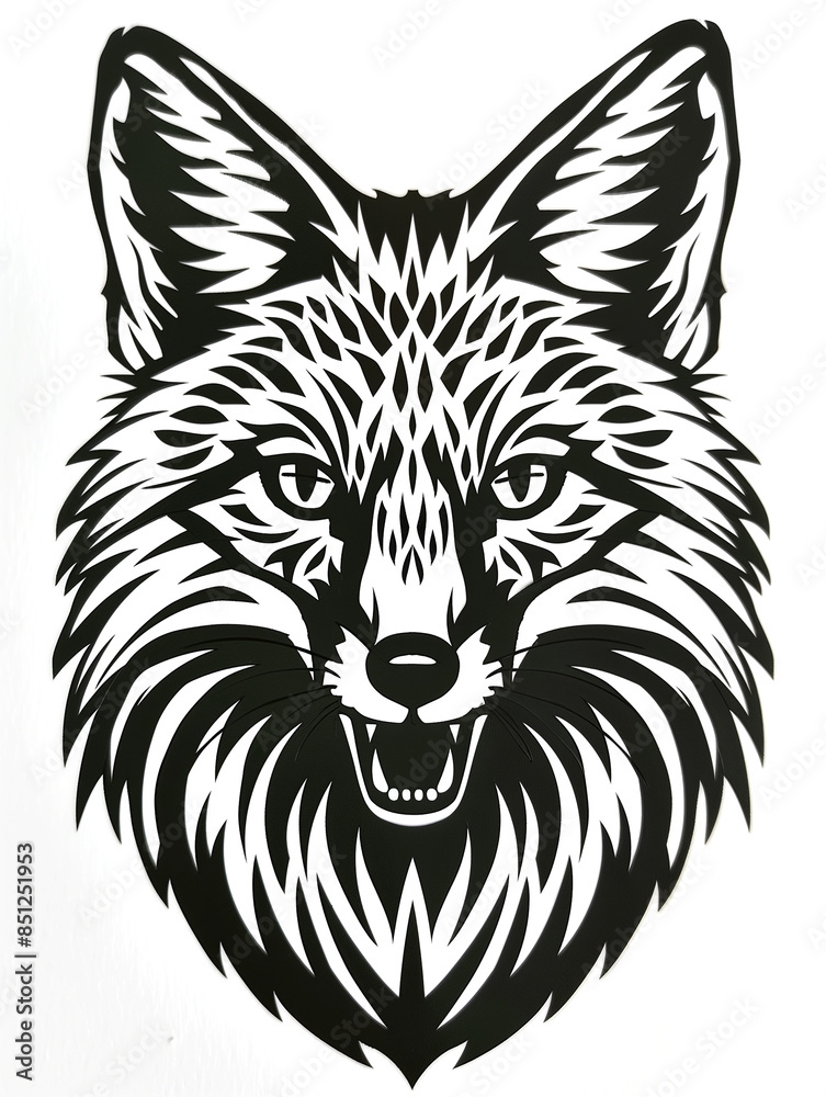 Fototapeta premium A fox with a big grin on its face