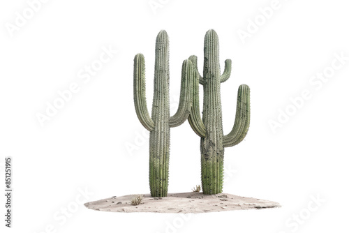 A cactus adorned , blending natural beauty with , isolated on white background photo