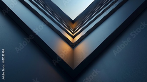 Bold geometric shapes intersect in a mesmerizing display of light and shadow against a backdrop of sleek black. Abstract Backgrounds Illustration, Minimalism, photo