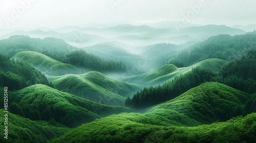 Subdued shades of green meld together in a harmonious blend, evoking a sense of natural tranquility and balance. Abstract Backgrounds Illustration, Minimalism,