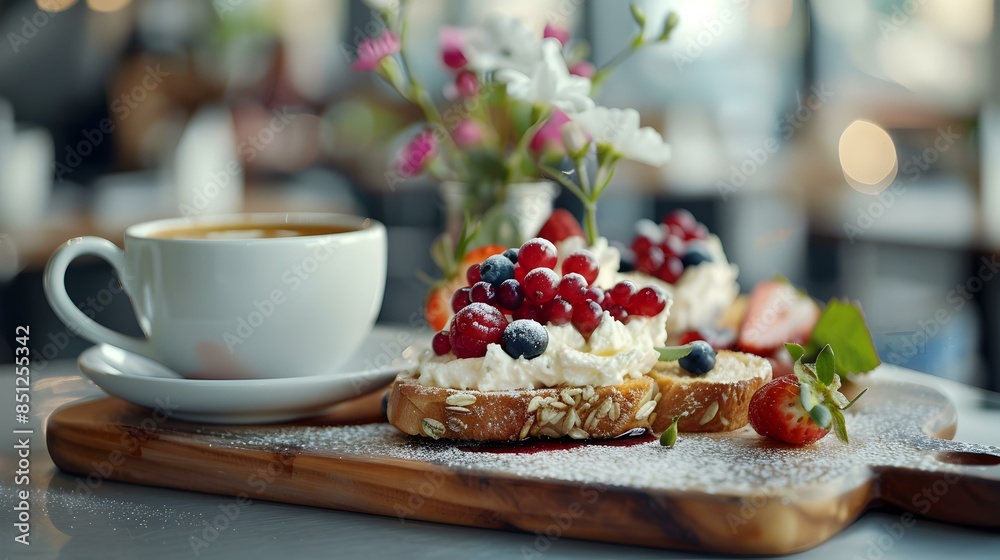 Toasts with ricotta and berries image Toasts with ricotta and berries image