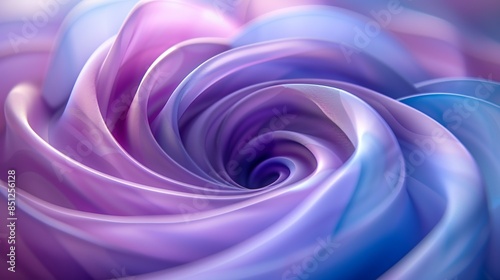 A swirling blend of lilac and chambray blue creates a mesmerizing abstract pattern, perfect for backgrounds in presentations or social media posts. Abstract Backgrounds Illustration, Minimalism,