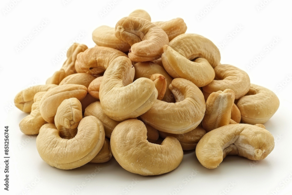 pile of cashew nuts isolated on white background pile of cashew nuts isolated on white background