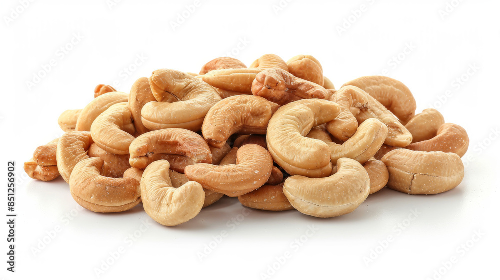 Fototapeta premium pile of cashew nuts isolated on white background