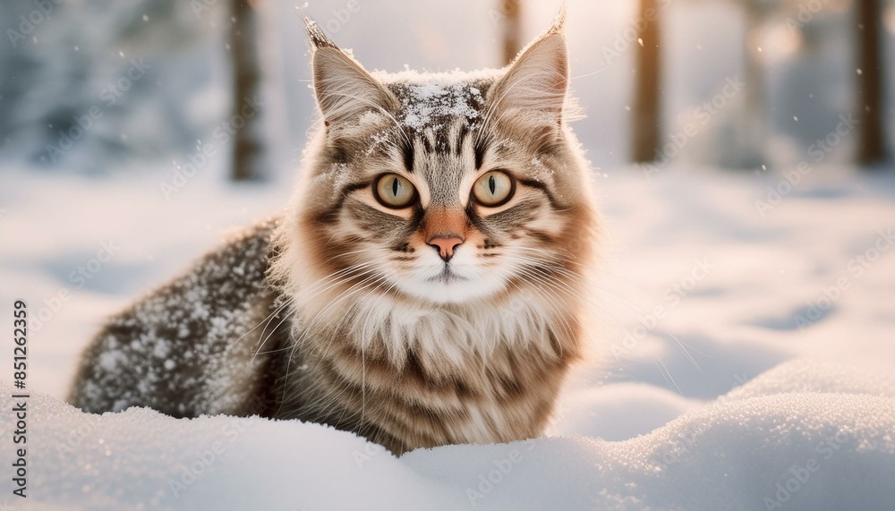 Adorable Cat Playing in the Snow: A Winter Wonderland Adorable Cat Playing in the Snow: A Winter Wonderland