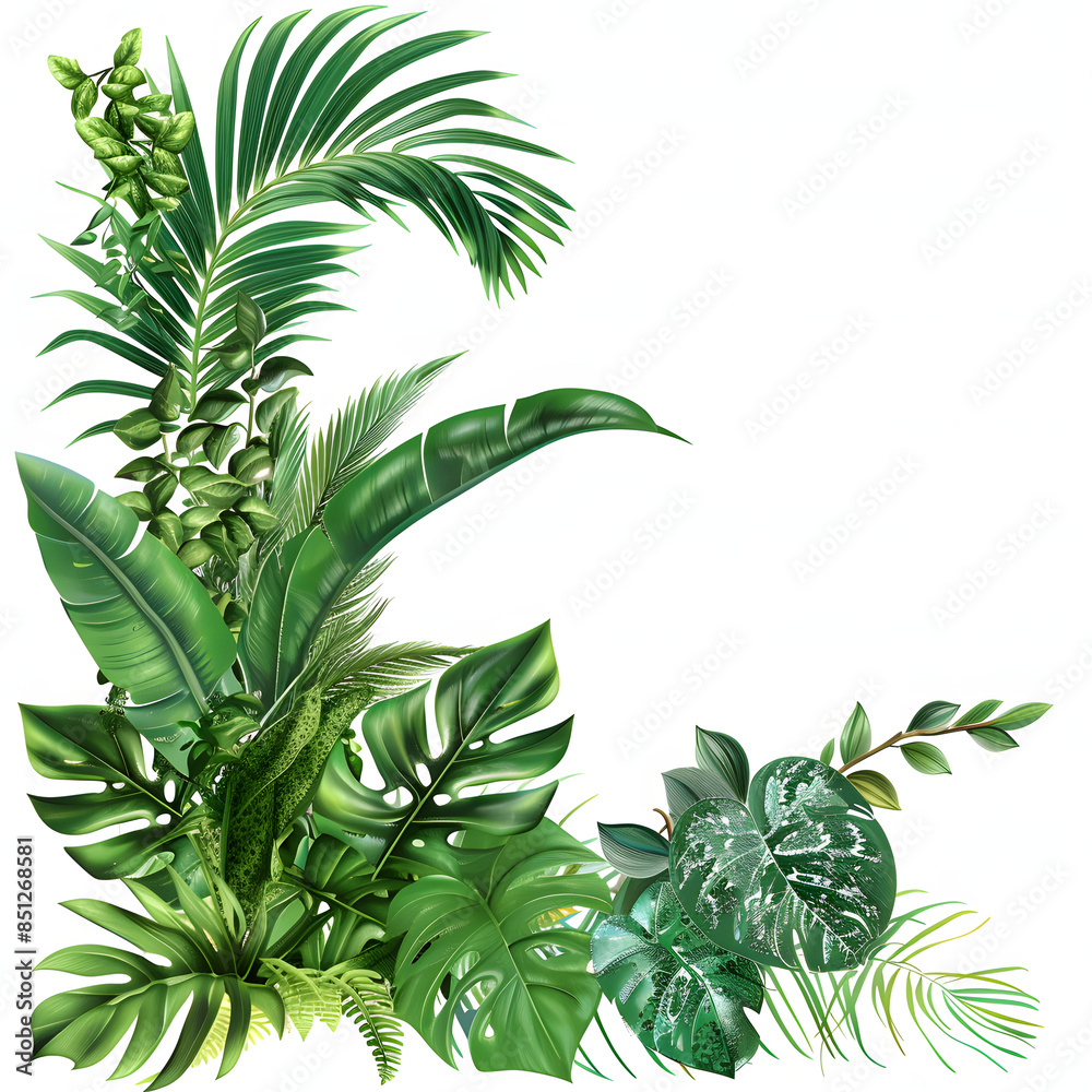 Tropic Plant Corner Illustration Tropic Plant Corner Illustration