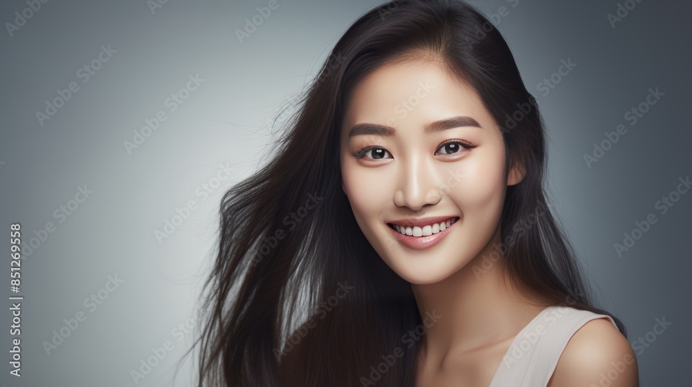 captivating Asian woman with a captivating smile, her eyes twinkling with mischief and allure, her elegant makeup highlighting her playful personality. captivating Asian woman with a captivating smile, her eyes twinkling with mischief and allure, her elegant makeup highlighting her playful personality.