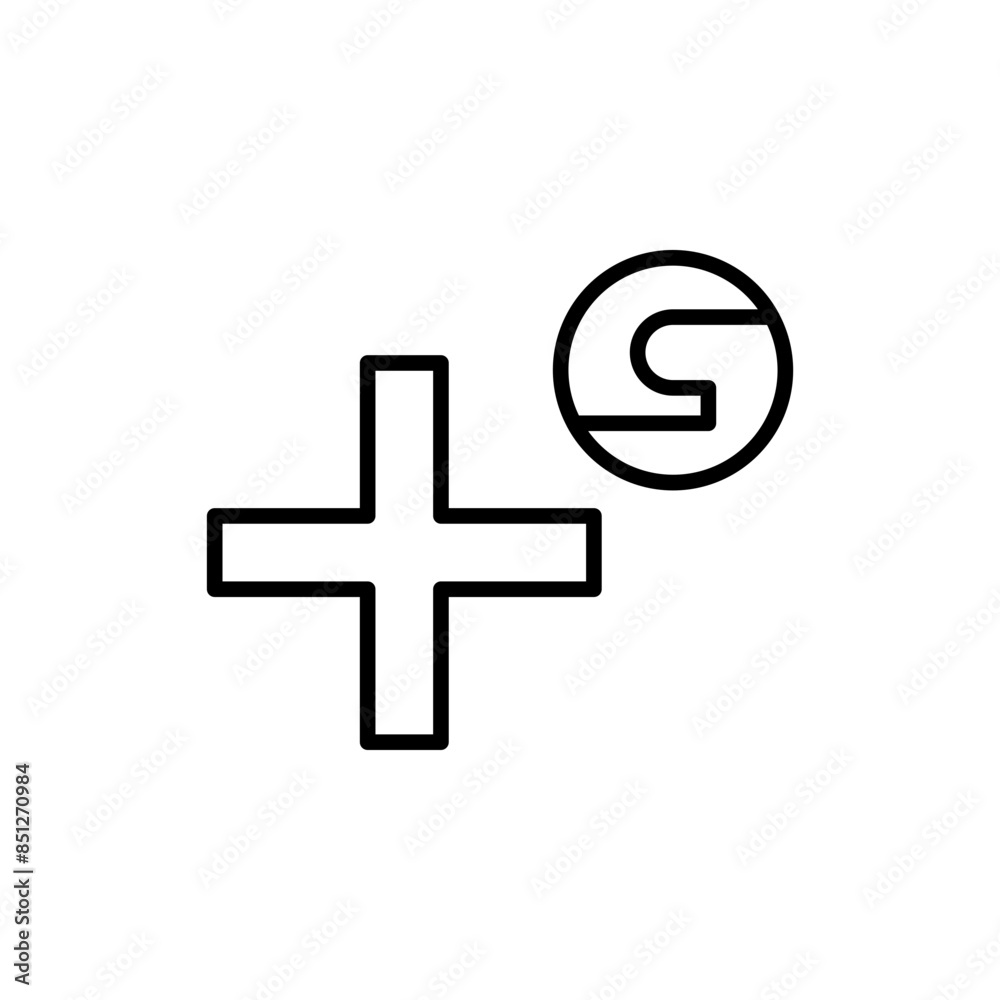 Fototapeta premium health line icon