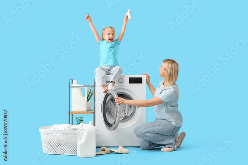 Happy mother and her little...