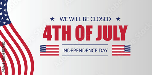 American Pride Closure 4th of July Closure with Flag Design