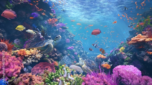 Fototapeta Naklejka Na Ścianę i Meble -  coral reef and fish