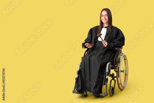 Female judge in wheelchair ...