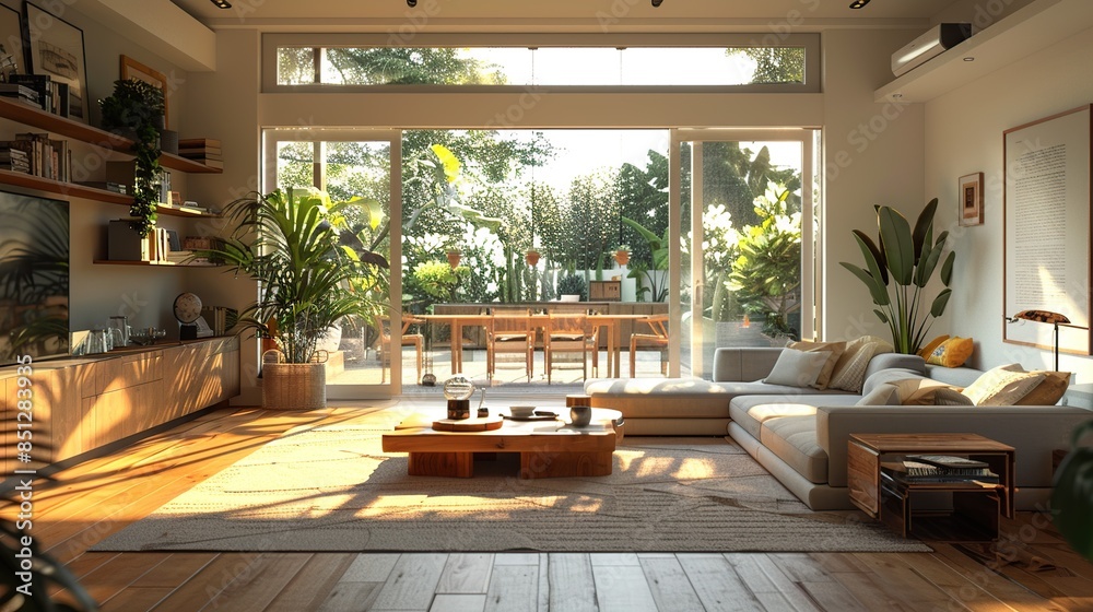 Ordinary Living Room Style Guide: Wooden Table and Natural Lighting Arrangement