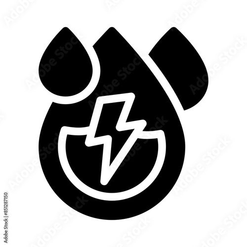 hydro power glyph icon