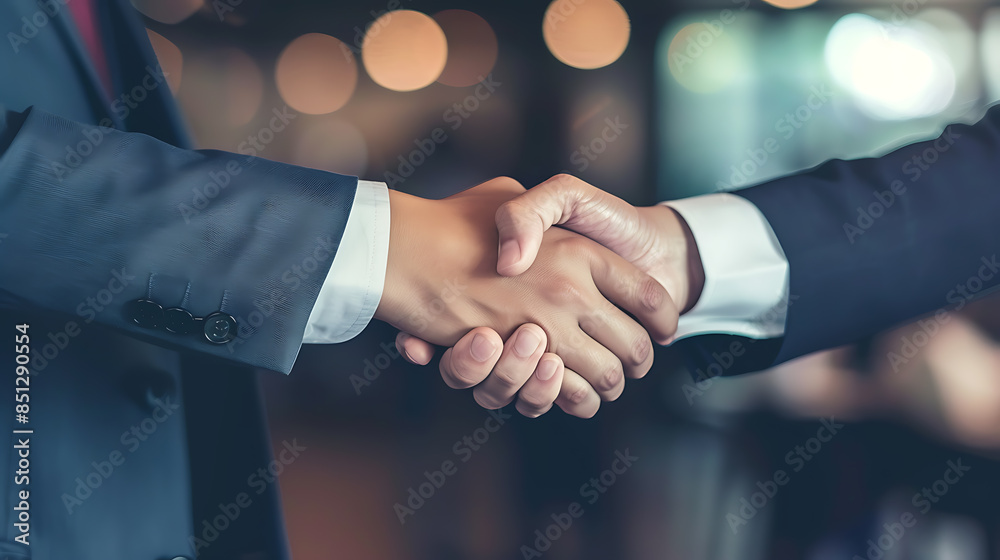 Executives shaking hands in office meeting. Executives shaking hands in office meeting.