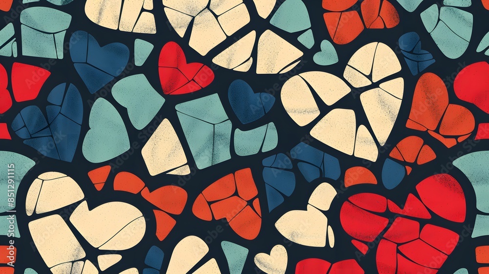 Abstract Geometric Heart Pattern Abstract Geometric Heart Pattern