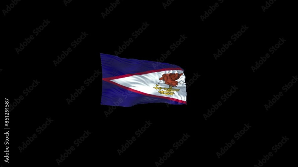 American Samoa flag with alpha