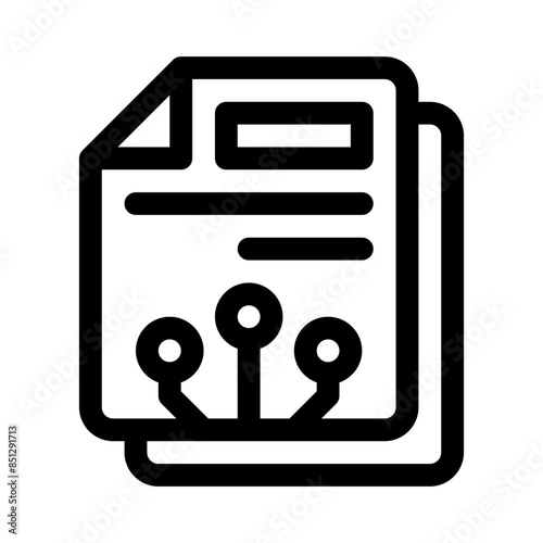 smart contracts line icon