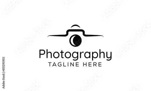 camera logo, modern photography signature logo icon vector